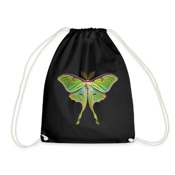 Luna Moth Actias luna - Drawstring Bag - black - Front