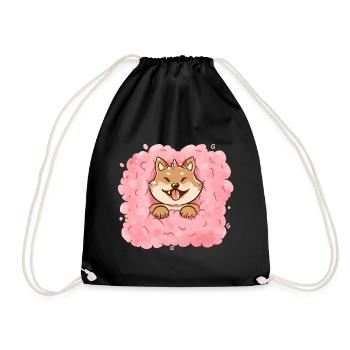 Cotton Candy Shiba Inu - Sac de sport léger - noir - Devant