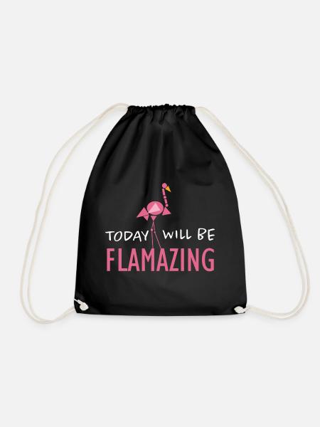 Flamingo - Turnbeutel - Schwarz