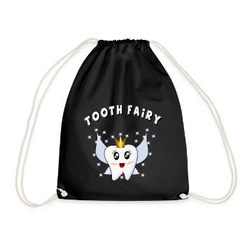 tee-shirt dentaire fée dentaire dentiste infirmière dentaire - Sac de sport léger - noir - Devant