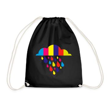 coloré pluie d'automne - Sac de sport léger - noir - Devant