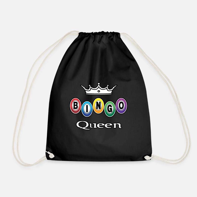 bingo queen play Bingo - Drawstring Bag - black
