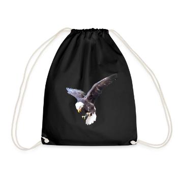 L’aigle en piqué - Sac de sport léger - noir - Devant
