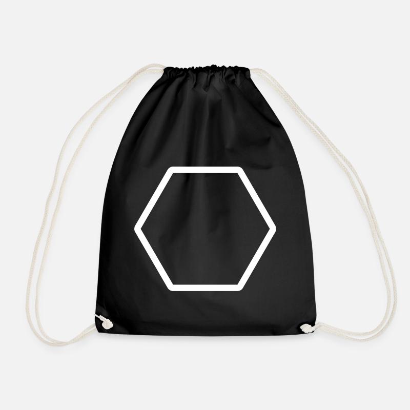 Hexagon - Turnbeutel - Schwarz