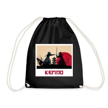 Kendo Swordplay - Drawstring Bag - black - Front