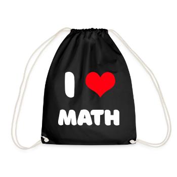 I love math - Drawstring Bag - black - Front