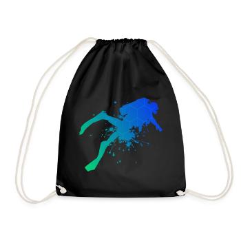 Plongeur Femmes Plongeur Plongeur Hommes Plongée - Sac de sport léger - noir - Devant