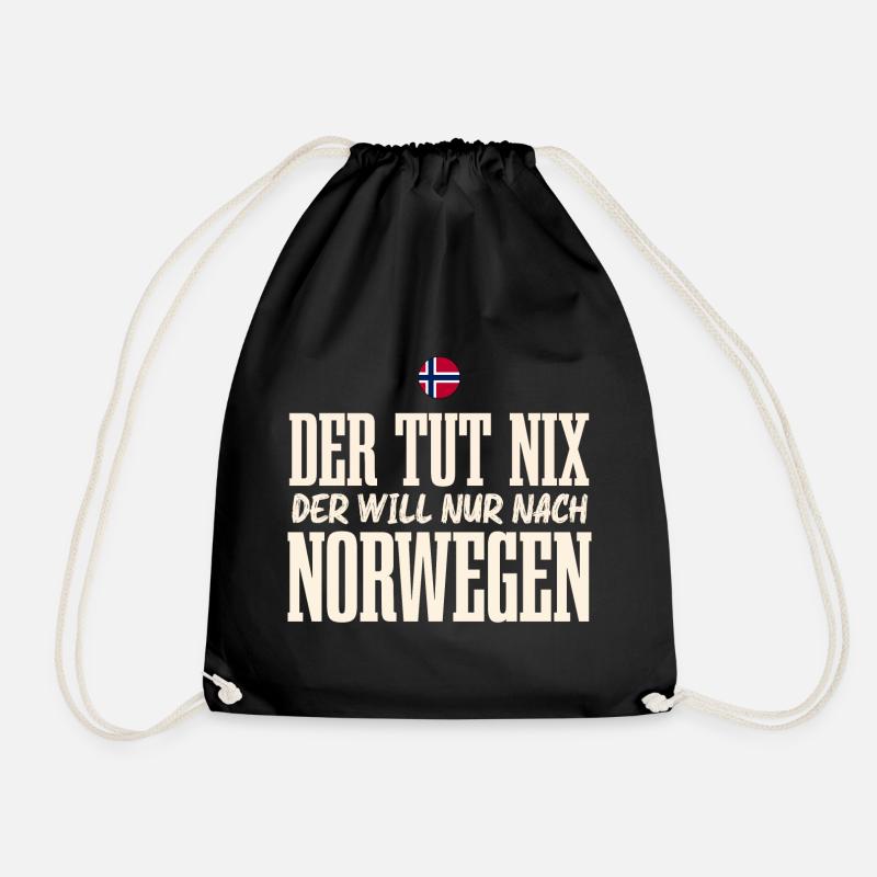 Norwegen - Turnbeutel - Schwarz