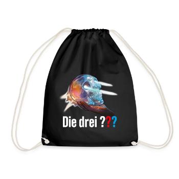 Die Drei ??? Der Kristallschädel - Turnbeutel - Schwarz - Vorne