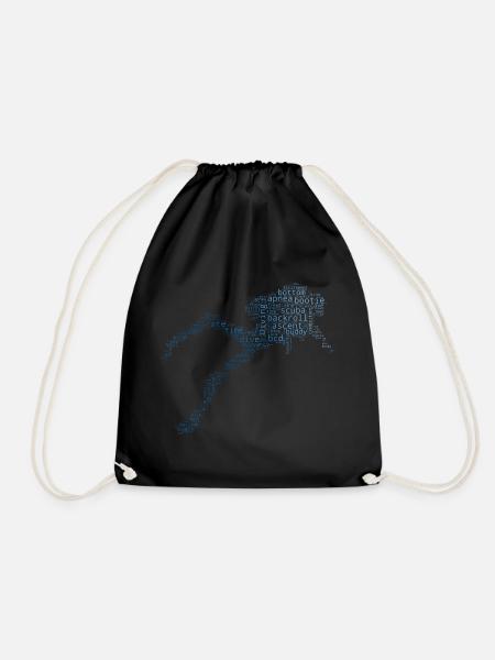 Tauchen Diver Scuba Diver Free Dive Herren - Turnbeutel - Schwarz