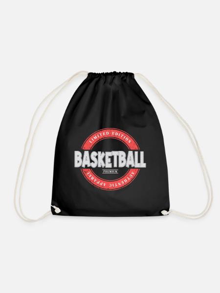 Basketball Basketballer Spieler Schrift Vintage - Turnbeutel - Schwarz