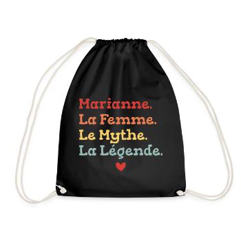Marianne La femme le mythe la légende - Sac de sport léger - noir - Devant