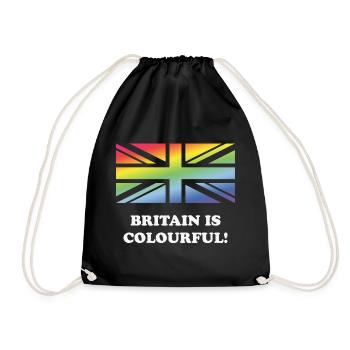 La Grande-Bretagne est colorée ! (Union Jack, Royaume-Uni) - Sac de sport léger - noir - Devant