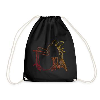 Tambour Homme Percussionniste Batterie - Sac de sport léger - noir - Devant