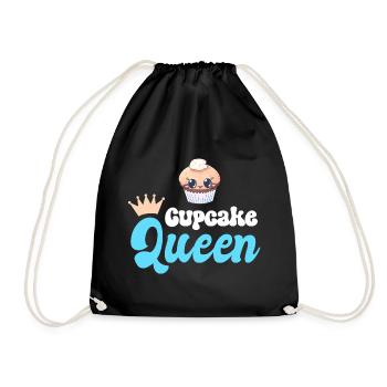 Cupcake Baking Baker - Drawstring Bag - black - Front