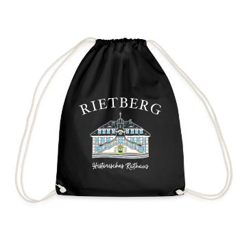Rietberg Historisches Rathaus, Handzeichnung - Turnbeutel - Schwarz - Vorne