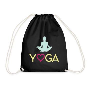 Yoga - Drawstring Bag - black - Front