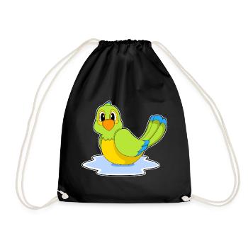 Perroquet nageant - Sac de sport léger - noir - Devant