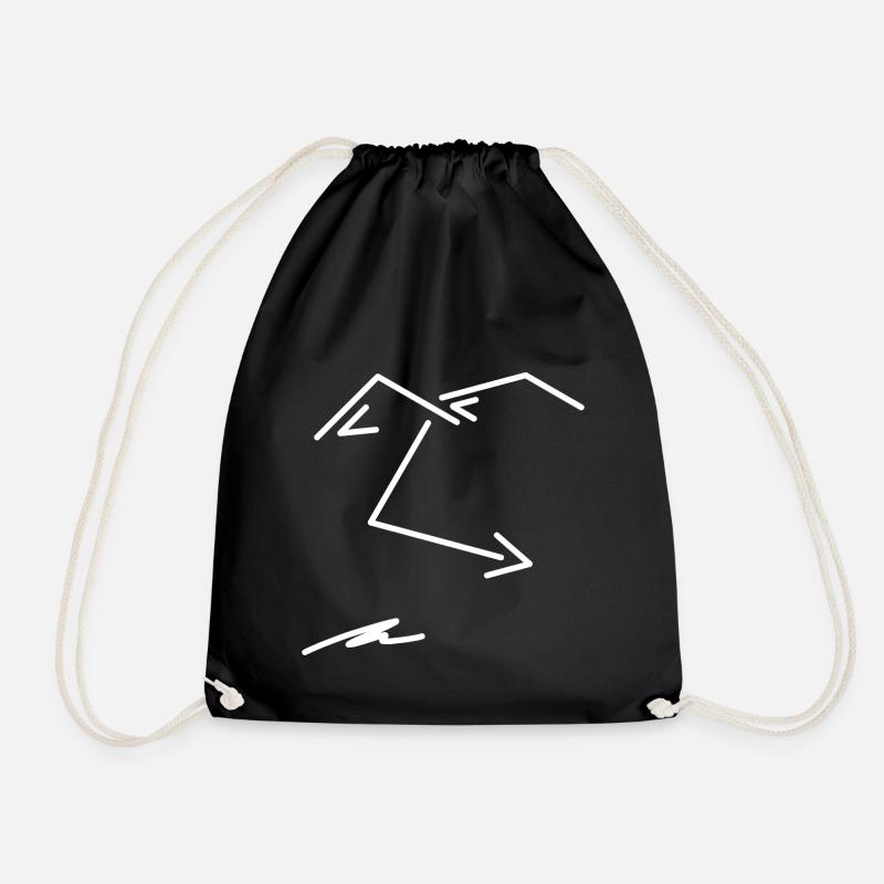 Many Faces #15 (Remix) - Drawstring Bag - black