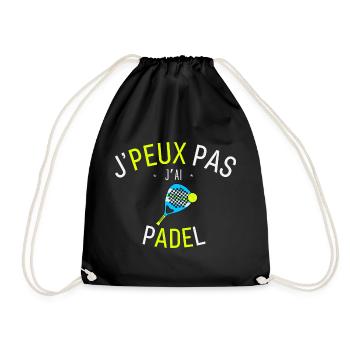 J'peux pas j'ai Padel - Sac de sport léger - noir - Devant