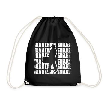 Funny Snarl Drummer - Drawstring Bag - black - Front