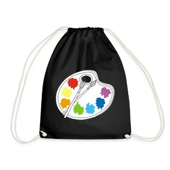 Artist (white) - Drawstring Bag - black - Front