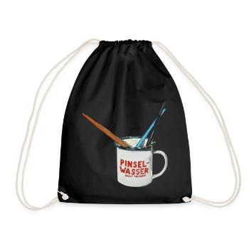 Brush Water Art Brush Juice Brush Paint Glass - Drawstring Bag - black - Front