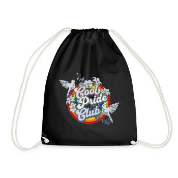 Cool Pride Club LGBTQIA Distressed Vintage Logo - Turnbeutel - Schwarz - Vorne