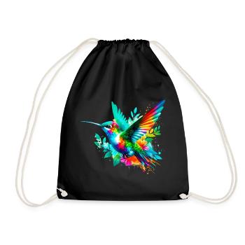 Kolibri - Turnbeutel - Schwarz - Vorne