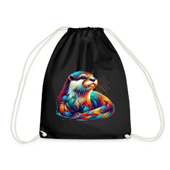 Otter - Turnbeutel - Schwarz - Vorne