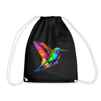 Kolibri - Turnbeutel - Schwarz - Vorne