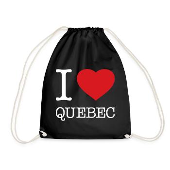I LOVE QUEBEC - Turnbeutel - Schwarz - Vorne