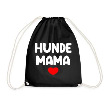 Hunde Mama - Turnbeutel - Schwarz - Vorne