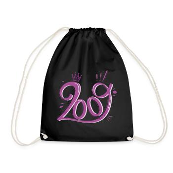 17th Birthday Girl Born 2009 Gift - Drawstring Bag - black - Front