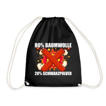 Black powder, pyrotechnicians, firecrackers, fireworks - Drawstring Bag - black - Front