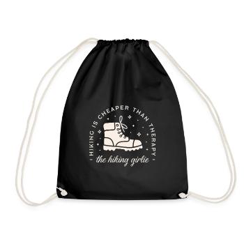Fille de randonnée drôle randonnée amoureux girly hiker citations - Sac de sport léger - noir - Devant