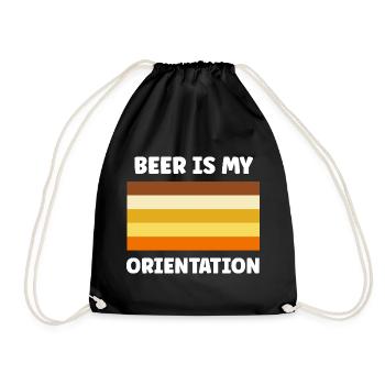 Bière est mon orientation - Sac de sport léger - noir - Devant