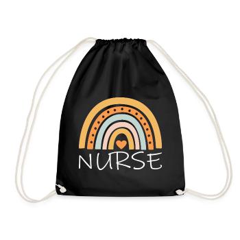Funny Nurse Gifts Nursing Outfits - Drawstring Bag - black - Front