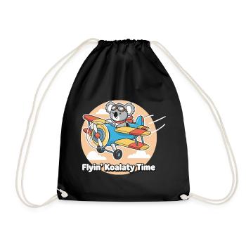 Koala Flying Adventure - Drawstring Bag - black - Front