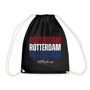 Rotterdam Netherlands, Dutch pride - Drawstring Bag - black - Front