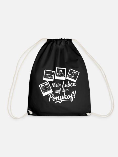 Ma vie à la ferme de poneys – Chemise de cheval drôle - Sac de sport léger - noir
