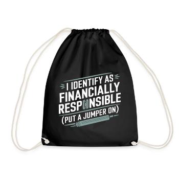 T-shirt Identité Responsable Financière - Sac de sport léger - noir - Devant
