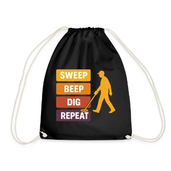 Bip de balayage Creusement répété Détection de métaux - Sac de sport léger - noir - Devant