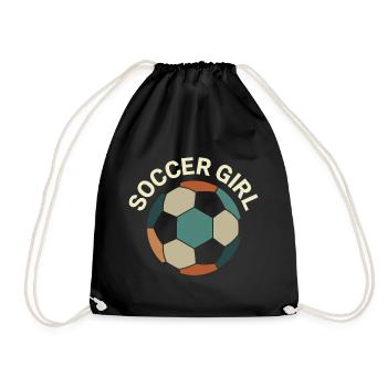 Soccer Girl – Fußball rétro - Sac de sport léger - noir - Devant
