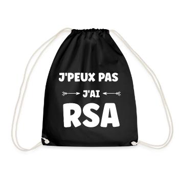 J'peux pas j'ai RSA – humour social - Sac de sport léger - noir - Devant