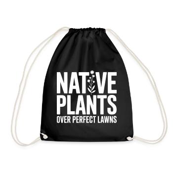 Plantes indigènes sur pelouses parfaites - Sac de sport léger - noir - Devant