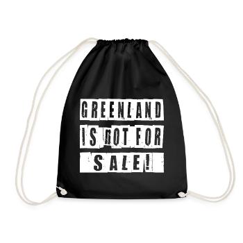 Greenland Is Not For Sale Shirt - Drawstring Bag - black - Front
