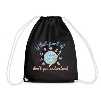 Crochet drôle, quelle partie de ne comprends-tu pas - Sac de sport léger - noir - Devant