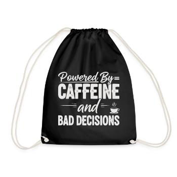 Alimentation par la caféine, maman, maman - Sac de sport léger - noir - Devant