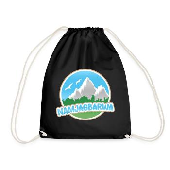 Namjagbarwa als Berg - Turnbeutel - Schwarz - Vorne